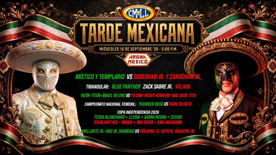 Fiesta patrio-luch&iacute;stica: La Arena M&eacute;xico vibra con la 
