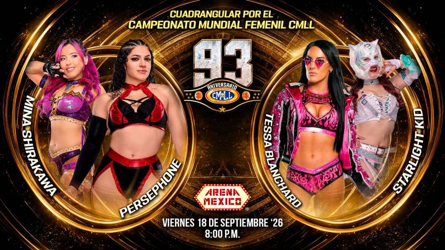 Persephone pone en juego su reinado ante tres amenazas internacionales en el 93 Aniversario del CMLL