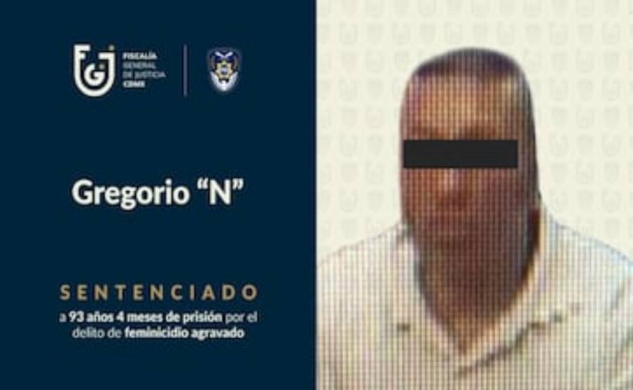 Dan 93 años de cárcel a Gregorio “N” por feminicidio de su pareja en Tláhuac