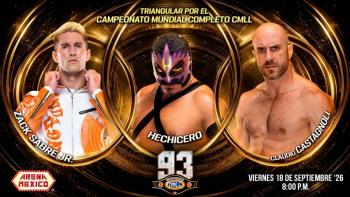Tres maestros, un campeonato: Hechicero, Zack Sabre Jr. y Claudio Castagnoli chocar&aacute;n en el 93 Aniversario del CMLL