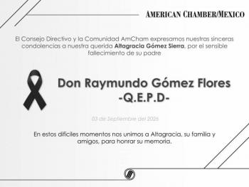 Sheinbaum env&iacute;a condolencias a Altagracia G&oacute;mez por fallecimiento de su padre