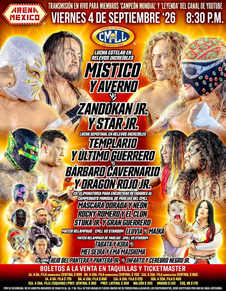 ¡Místico y Averno harán pareja rumbo al 93 Aniversario del CMLL!