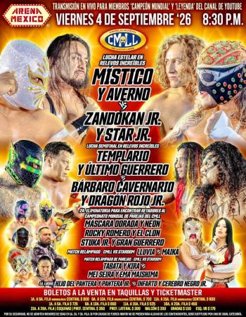 ¡M&iacute;stico y Averno har&aacute;n pareja rumbo al 93 Aniversario del CMLL!