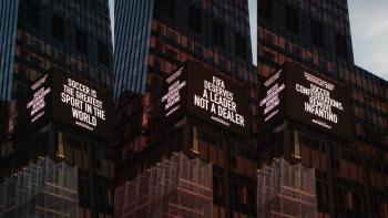 Protesta contra Gianni Infantino se exhibe en Times Square