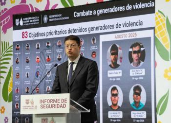 Pablo V&aacute;zquez destaca m&iacute;nimos hist&oacute;ricos en homicidios y delitos de alto impacto en CDMX