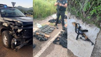Agentes del SPF son atacados en Culiac&aacute;n; cuatro detenidos y arsenal asegurado