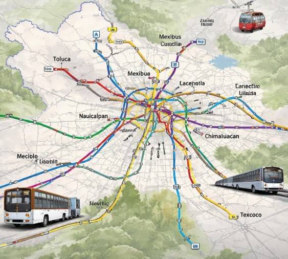 Mapa Movimex: consulta rutas y conexiones del transporte p&uacute;blico del Edomex