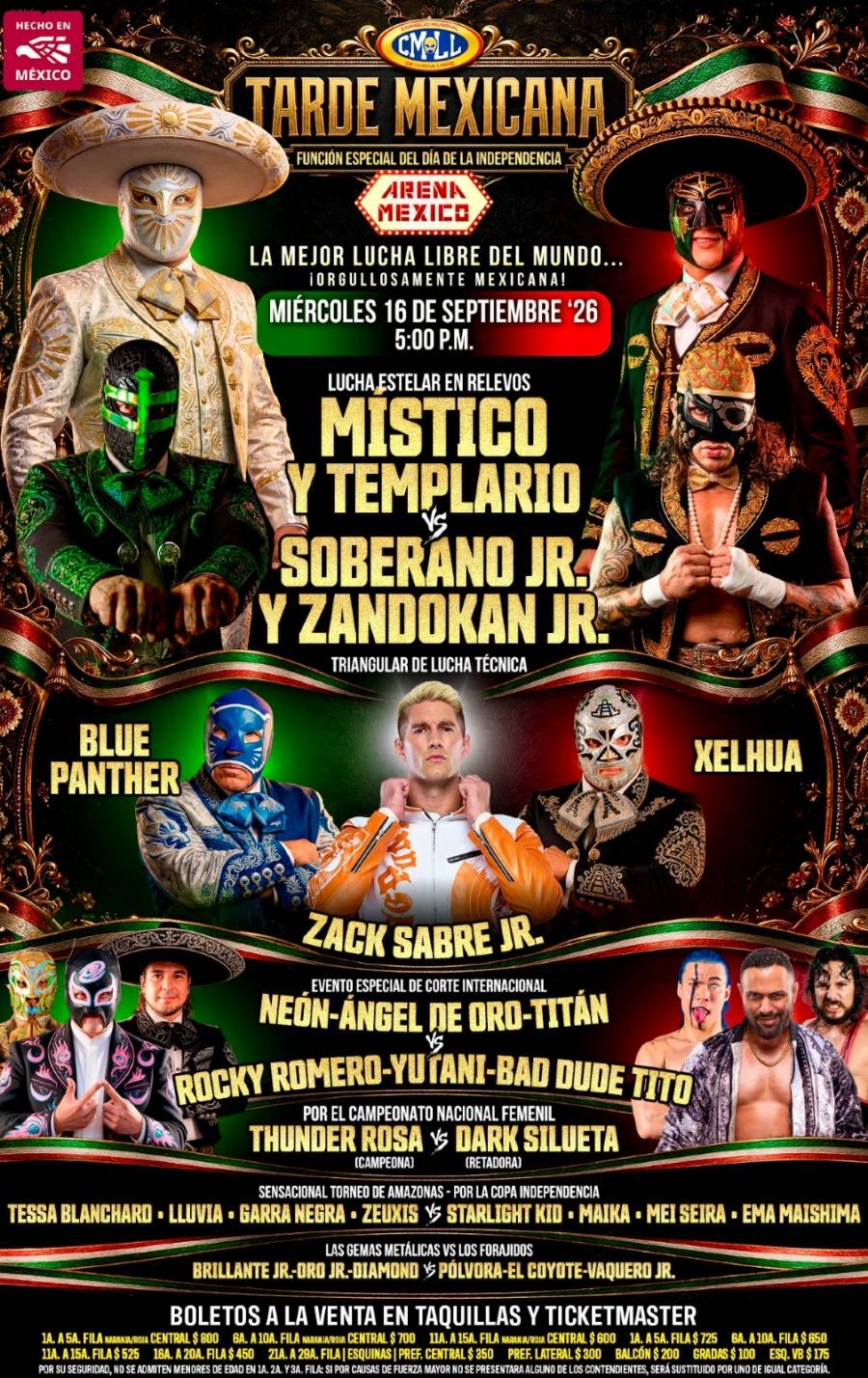 La Arena M&eacute;xico enciende las Fiestas Patrias rumbo al gran aniversario del CMLL