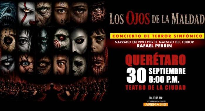 “Los ojos de la maldad”, concierto de terror sinf&oacute;nico, llega a Quer&eacute;taro