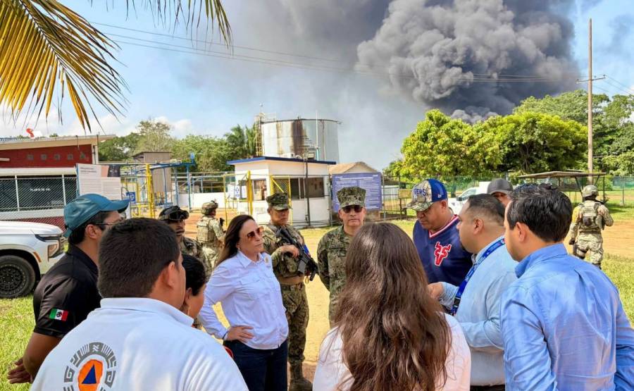 Gobernadora de Veracruz confirma control de emergencia en planta de sal de Jáltipan