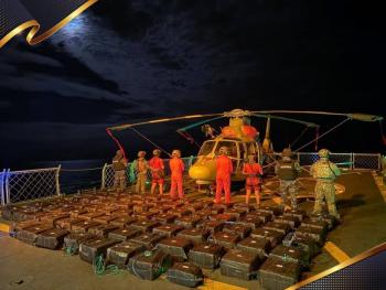Marina asegura m&aacute;s de 37 toneladas de coca&iacute;na en operativos mar&iacute;timos de 2026