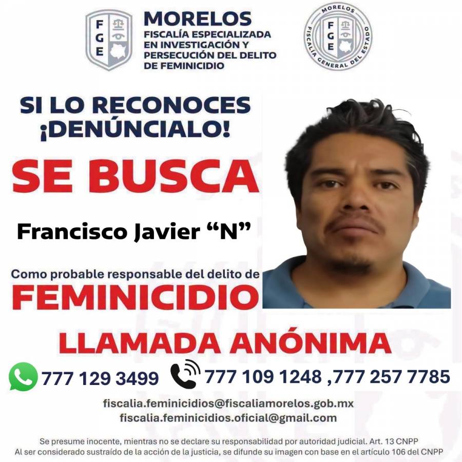 Identifican a “El Trompas” como presunto responsable del feminicidio de Claudia Tacoronte en Cuautla