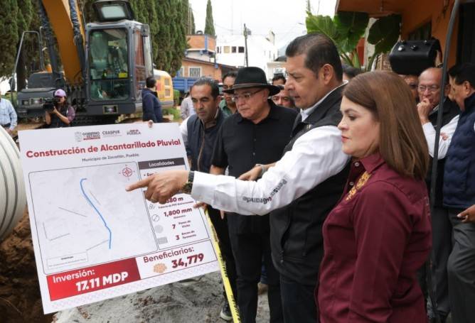 Zacatl&aacute;n suma dos colectores pluviales con inversi&oacute;n de 23.34 mdp