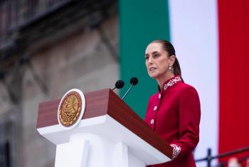 Sheinbaum llama a defender la soberan&iacute;a y afirma que M&eacute;xico “no se arrodilla” ante nadie