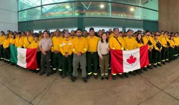 Regresan combatientes forestales tras apoyar en incendios en Canad&aacute;