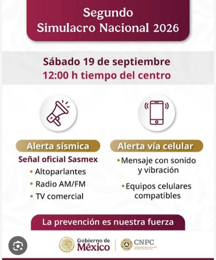 Segundo Simulacro Nacional 2026 será este 19 de septiembre con nuevos horarios y cinco escenarios sísmicos  