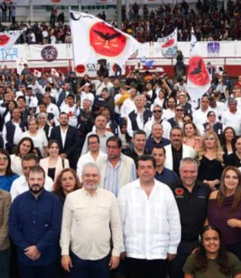 Pedro Haces refrenda respaldo a Sheinbaum durante gira de CATEM por Michoac&aacute;n