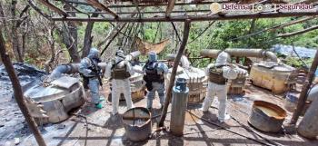 Desmantelan cuatro laboratorios de metanfetamina en Guerrero y Michoac&aacute;n; aseguran m&aacute;s de 10 toneladas de qu&iacute;micos