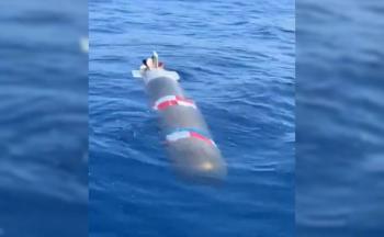 Marina de M&eacute;xico devuelve a Estados Unidos torpedo de entrenamiento hallado frente a Ensenada