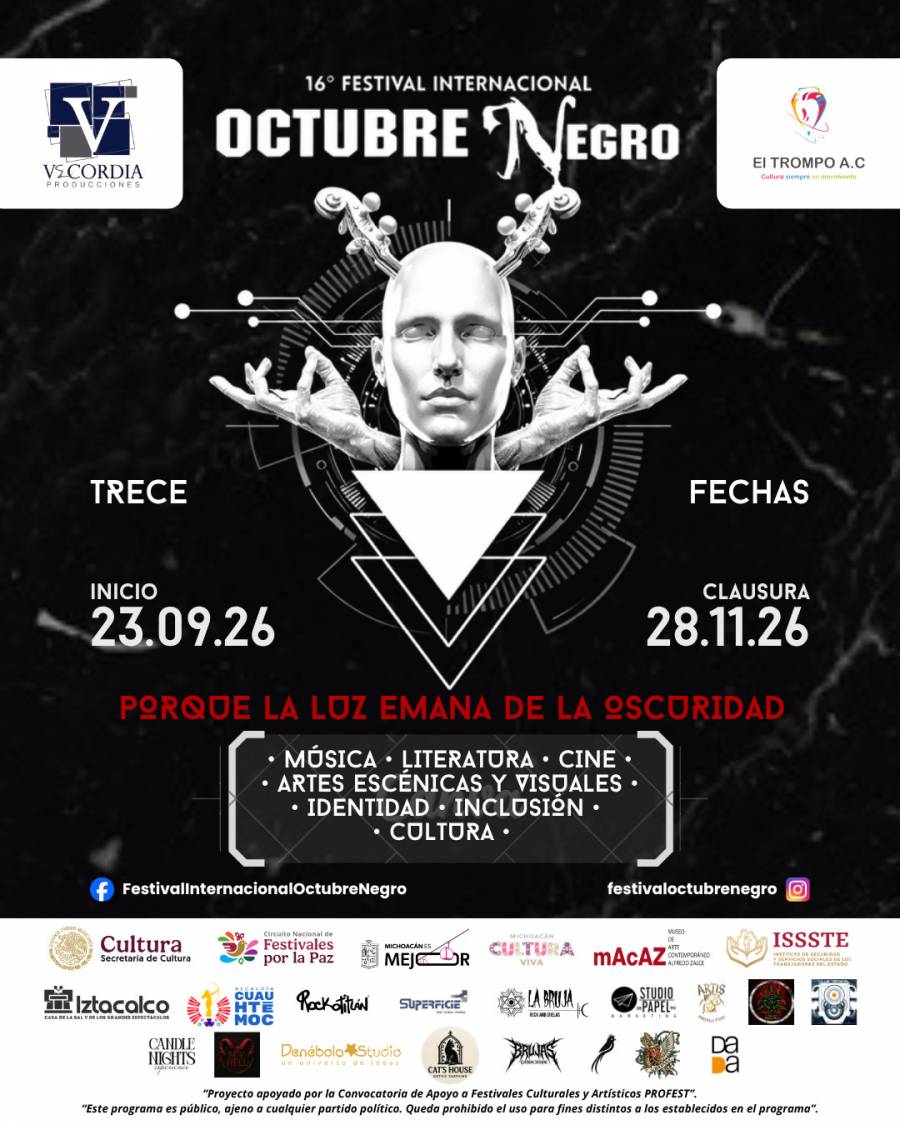 EL 16° FESTIVAL INTERNACIONAL OCTUBRE NEGRO ANUNCIA SU MONUMENTAL PROGRAMACI&Oacute;N 2026