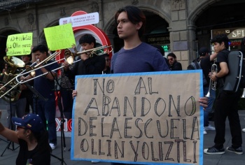Anuncian reparaciones en la Escuela de M&uacute;sica Ollin Yoliztli tras protesta estudiantil