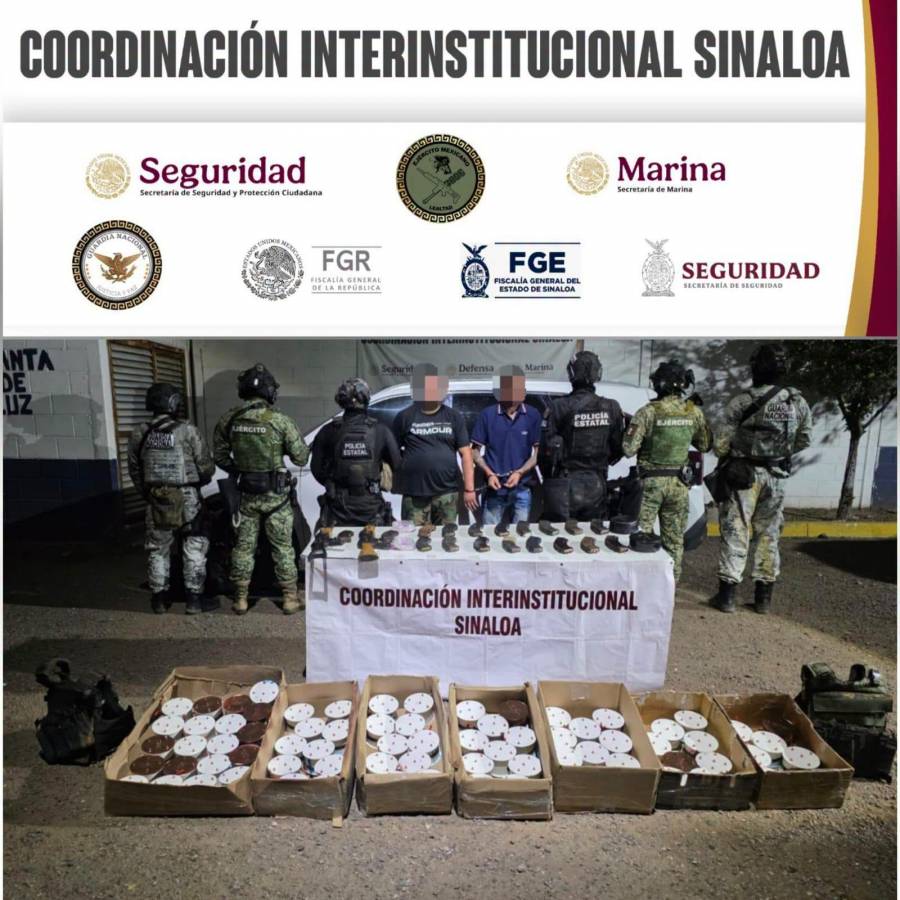 Detienen a dos hombres en Concordia; aseguran fusiles, explosivos y presunta droga en operativo de seguridad 