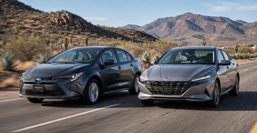 Hyundai Elantra H&iacute;brido vs. Toyota Corolla HEV: dos caminos hacia la eficiencia