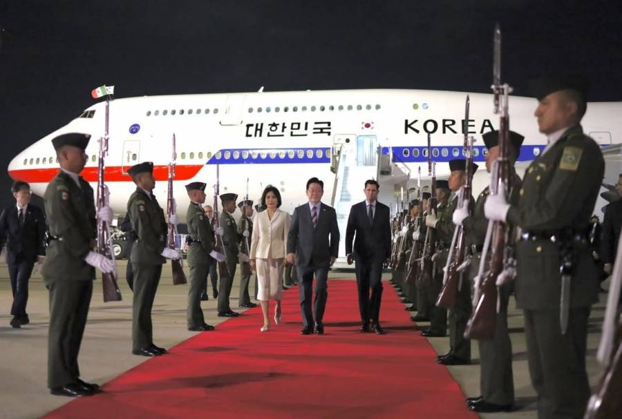 Lee Jae-myung llega a Palacio Nacional para reunirse con Sheinbaum