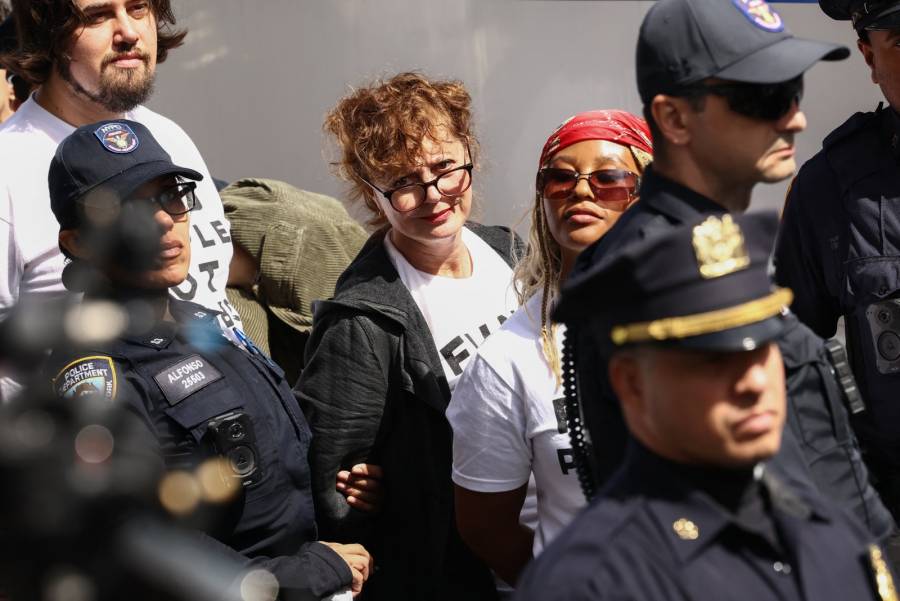 Detienen a Susan Sarandon y Hannah Einbinder en Nueva York durante movilización contra Benjamin Netanyahu 