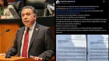 Ciudadanos re&uacute;nen miles de firmas para solicitar el desafuero del senador Enrique Inzunza por acusaciones internacionales