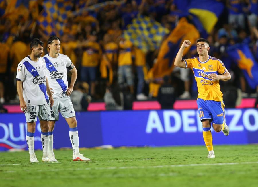 Tigres supera a Puebla con penal de Brunetta en el Estadio Universitario
