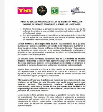 Piden al Senado frenar dictaminaci&oacute;n de ley de bienestar animal y escuchar a sectores afectados