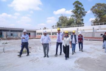 Supervisa Clara Brugada Construcci&oacute;n de Cl&iacute;nica Condesa en GAM; registra 60% de avance