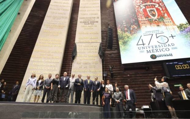 Diputados inscriben en letras de oro los 475 a&ntilde;os de la UNAM
