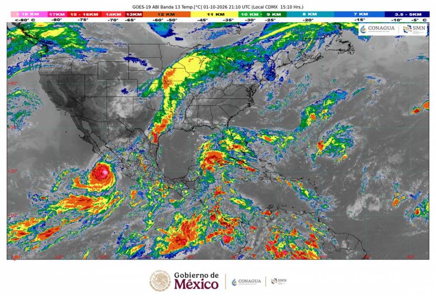 Huracán Rachel se aleja de costas mexicanas en categoría 3 pero mantiene oleaje de hasta seis metros