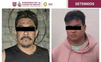 Detienen a dos presuntos integrantes de grupo dedicado al robo de motocicletas en CDMX