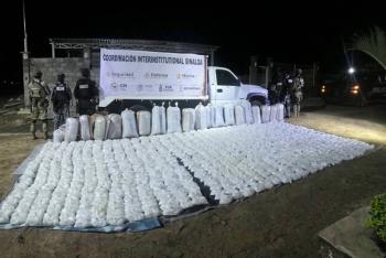 Decomisan m&aacute;s de 1.3 toneladas de metanfetamina en Culiac&aacute;n