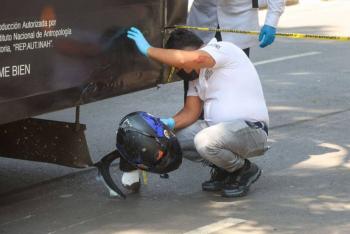 Motociclista muere tras accidente con transporte p&uacute;blico en Venustiano Carranza