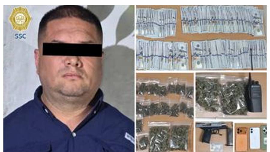 Trabajador de Conagua resulta herido por bala perdida en Coyoacán; detienen a sospechoso con arma, droga y dólares