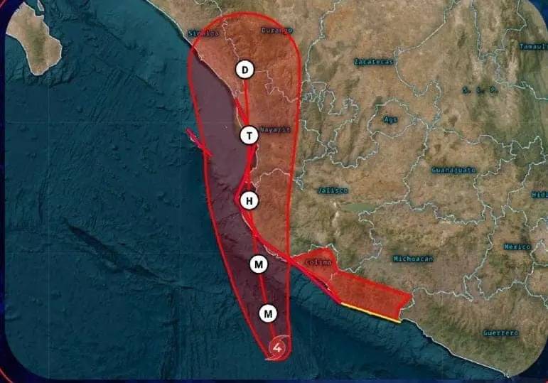 Huracán Simon impactaría entre La Huerta y Tomatlán este domingo