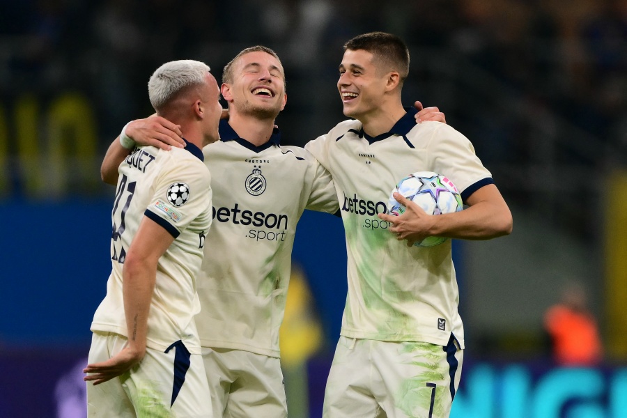 Brujas sorprende al Inter de Milán con una victoria por 4-3 en la Champions League