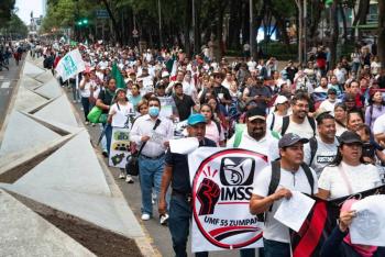 Segunda marcha de trabajadores de IMSS-Bienestar afectar&aacute; vialidades de CDMX
