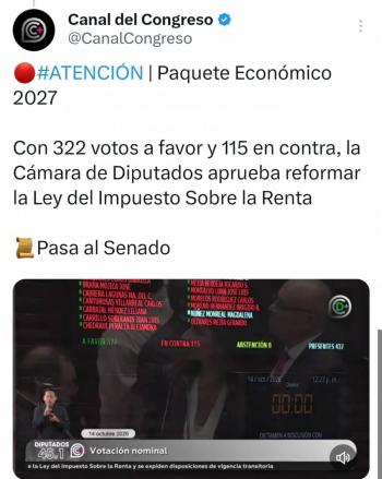 Diputados aprueban reforma al ISR para combatir evasi&oacute;n fiscal; la turnan al Senado