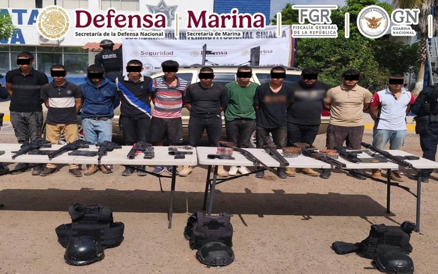 Operativo en Sinaloa deja siete detenidos; aseguran armas, droga y vehículos vinculados a célula delictiva