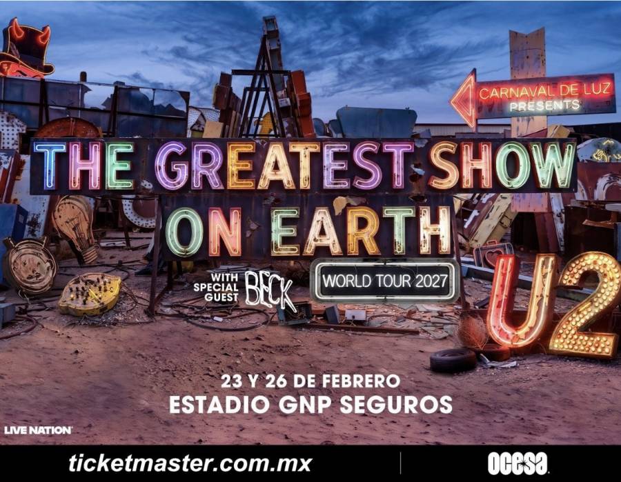 U2 anuncia Carnaval de Luz presenta: The Greatest Show On Earth World Tour 2027