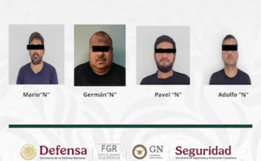 Detienen en Culiacán a cuatro presuntos integrantes de una red de tráfico de armas