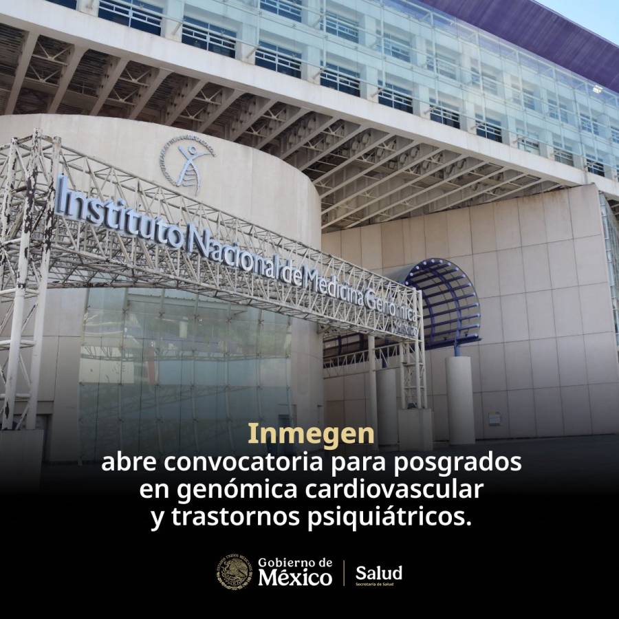 Inmegen abre convocatoria para posgrados en genoacutemica cardiovascular y trastornos psiquiaacutetricos