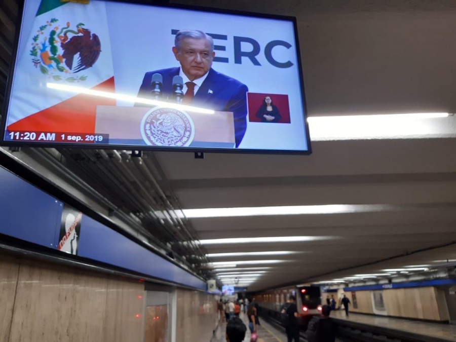 Transmisión en vivo del Primer Informe en el Metro