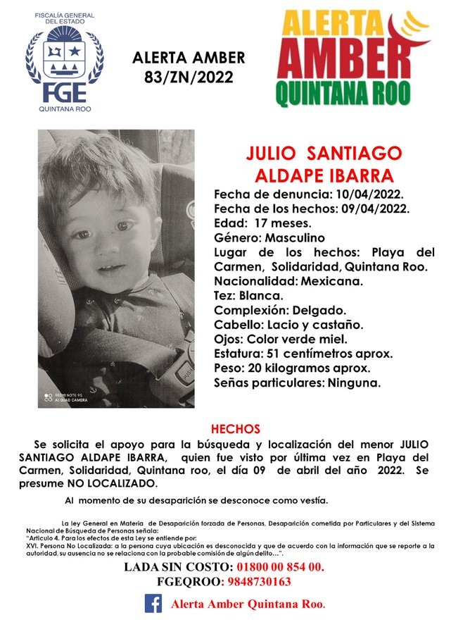 Quintana Roo | Emiten fichas de búsqueda de una familia que vacacionaba en Playa del Carmen