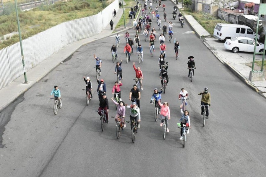 Con rodada ciclista diputado Rigoberto Salgado celebra la Independencia